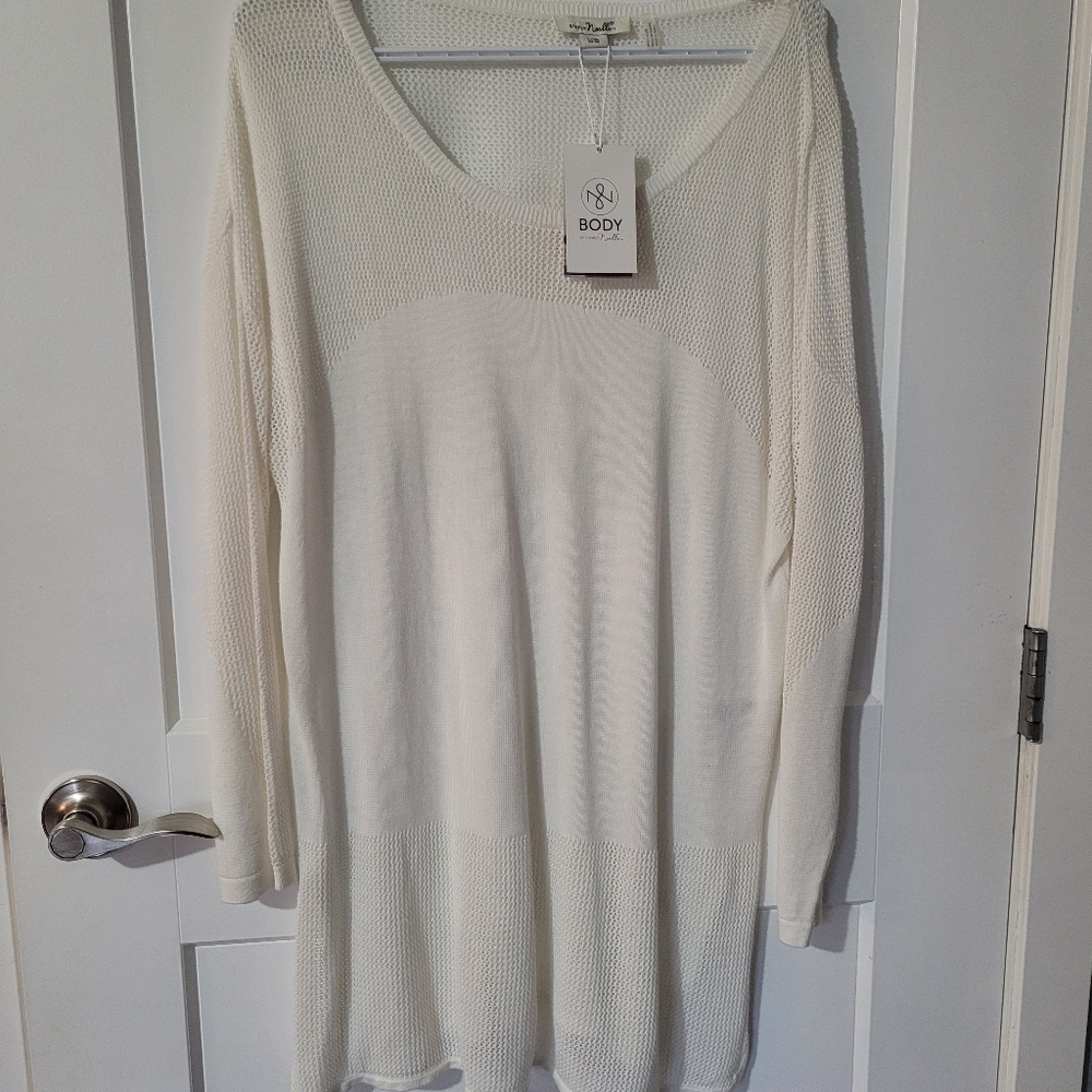 Simply Noelle sweater, white, L/XL